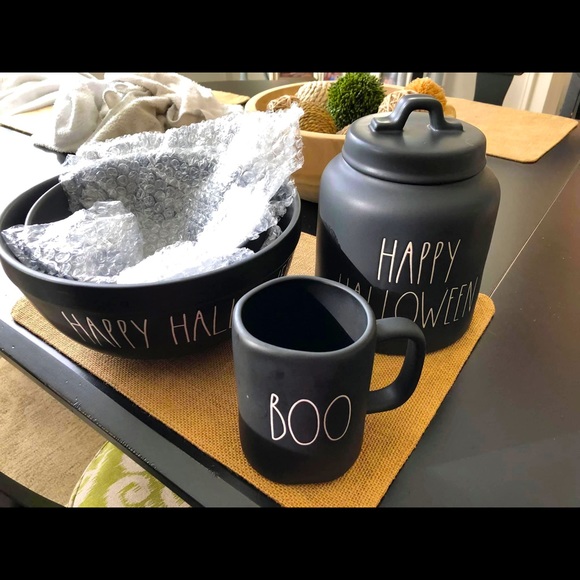 Rae Dunn Matte Black Boo Mug